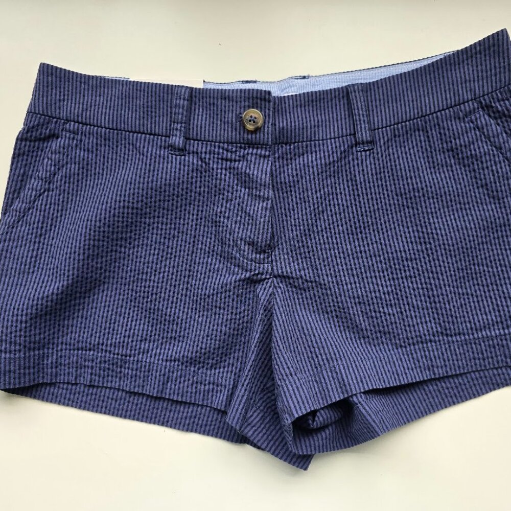 NWT Southern Tide “Leah” 3″ Seersucker Shorts – Boat Blue – Size 8 - Picture 3 of 4